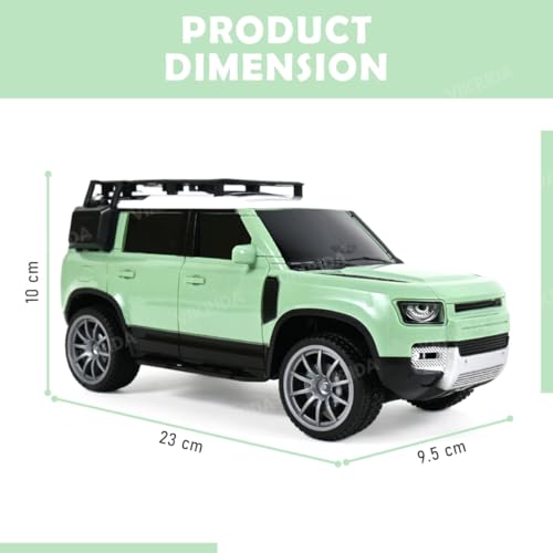 VikriDA Remote Control Defender Car - 4Wd High-Speed Off-Road Rc Car with Led Lights - Rechargeable Battery - Image 4