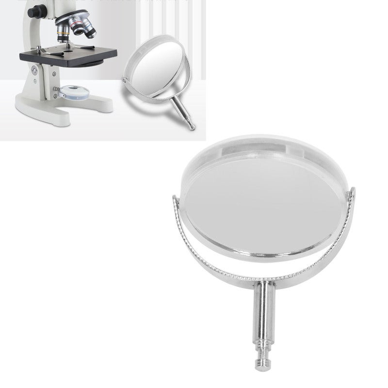 Microscope Reflective Mirror Plane Concave Reflector 360 Rotation Metal Bracket Light Gathering - Light Pathway Changing for XSP 00 Series Biological Microscope Specimen Observation - Image 1