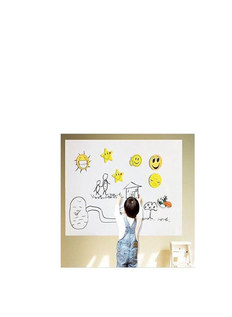 لوح ورق ذكي مغناطيسي ثابت غير لاصق 2 قطعة 120 × 90 سم - أبيض - Image 2