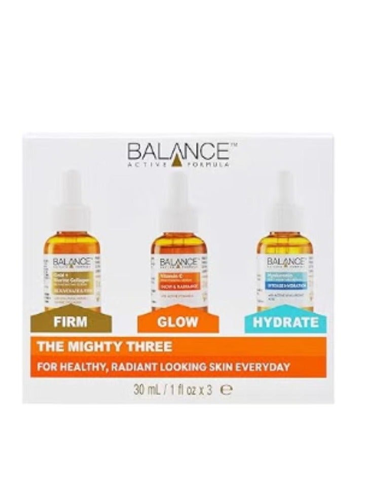 بالانس أكتيف فورميولا سيروم بالانس ذا مايتي ثري بالكولاجين الذهبي والبحري وفيتامين سي والهيالورونيك 3X 30 مل - Image 2