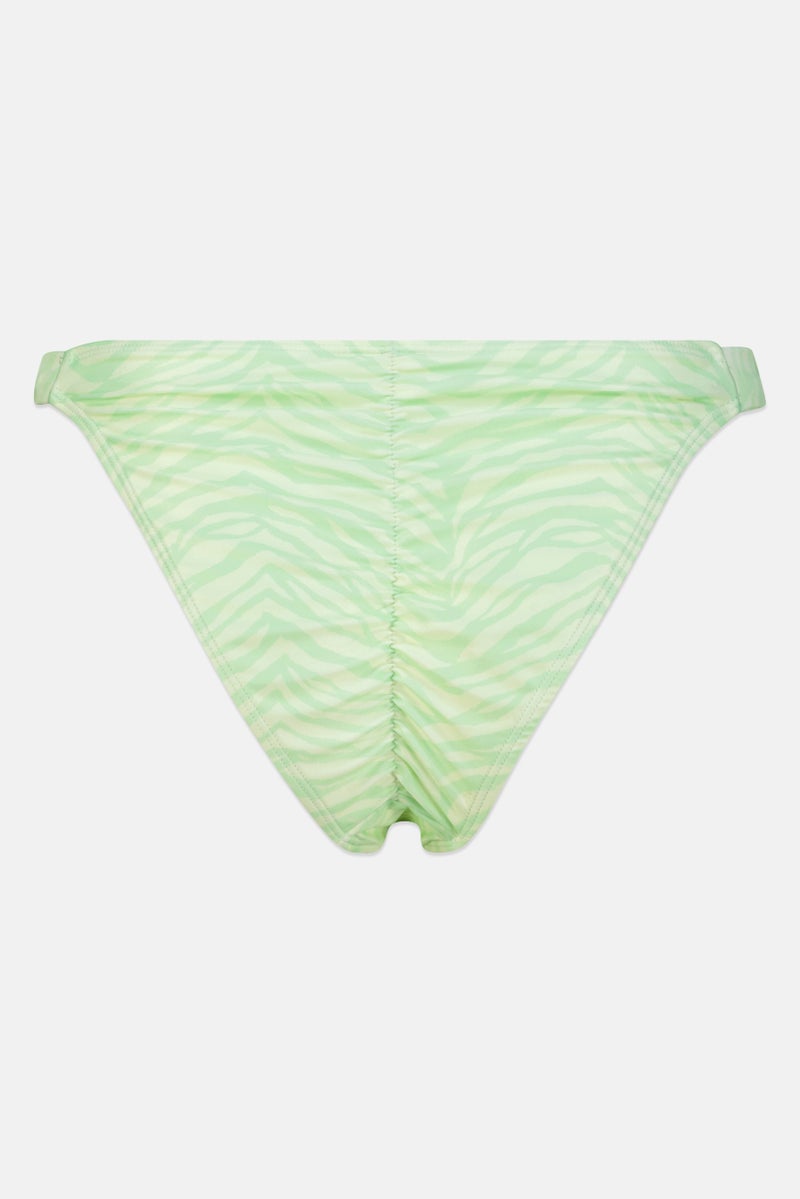 Bershka Women Animal Print Bikini Bottom, Green - Image 3