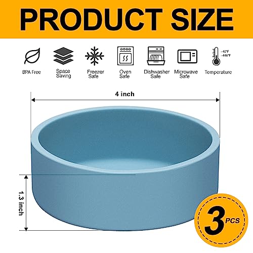 Dootafy Silicone Air Fryer Egg Pan & Mold 3 Pack - Reusable Egg Bite Maker for Oven & Microwave - Blue - Image 3