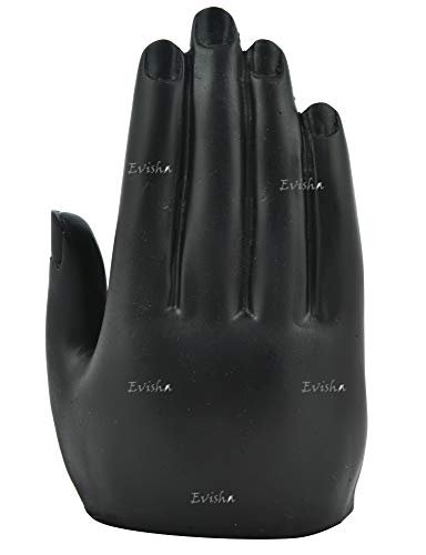 Evisha Black Lord Buddha in Hand Palm Decorative polyresin Showpiece Idol Statue | Palm Buddha for Home Decoration | Showpiece for Gifting - Image 5