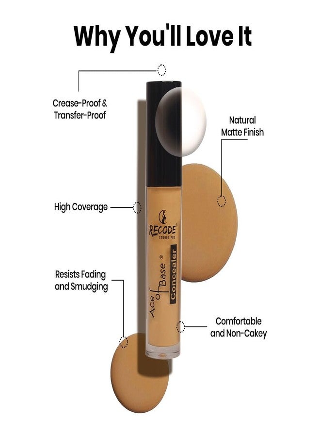 Recode Ace of Base Concealer 6g | Shade 05 - Tan | Natural Matte Finish | High Coverage | Waterproof | Lightweight - Image 5