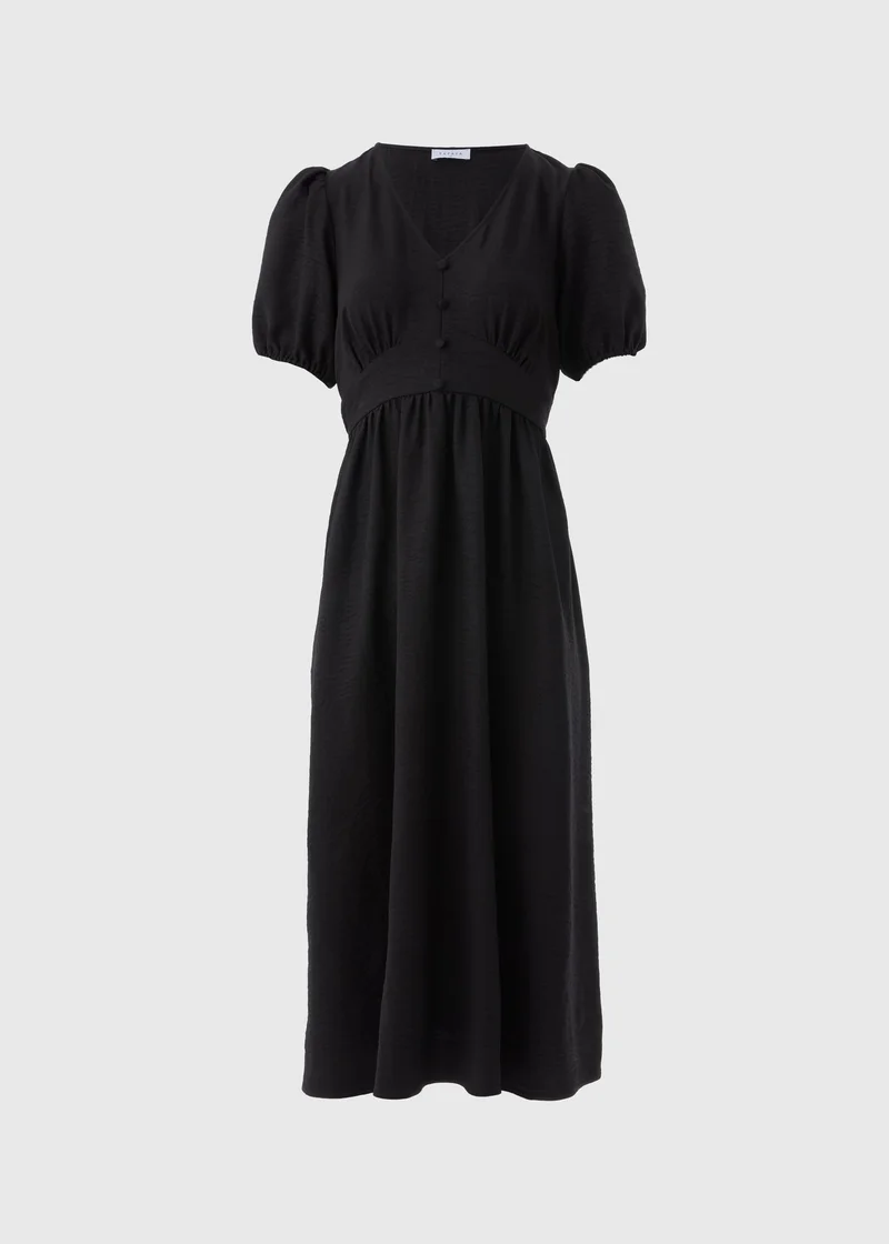 Matalan Sage Green Button Midi Tea Dress