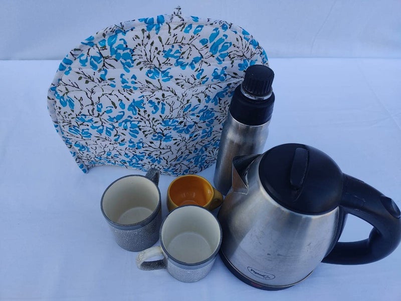 Malan Bai Mandala Tea Cozy Cover Hand Block Winter Tea Cozy Cotton Tea Kettle Warmer Pot Cover Hot Coffee Cover Handamde Kitchen Décor Brand: Malan Bai - Image 1