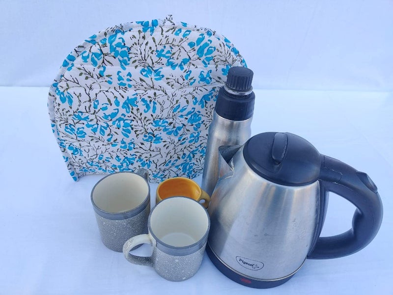 Malan Bai Mandala Tea Cozy Cover Hand Block Winter Tea Cozy Cotton Tea Kettle Warmer Pot Cover Hot Coffee Cover Handamde Kitchen Décor Brand: Malan Bai - Image 2