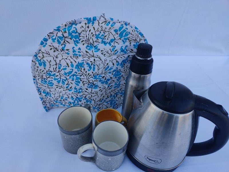 Malan Bai Mandala Tea Cozy Cover Hand Block Winter Tea Cozy Cotton Tea Kettle Warmer Pot Cover Hot Coffee Cover Handamde Kitchen Décor Brand: Malan Bai - Image 3