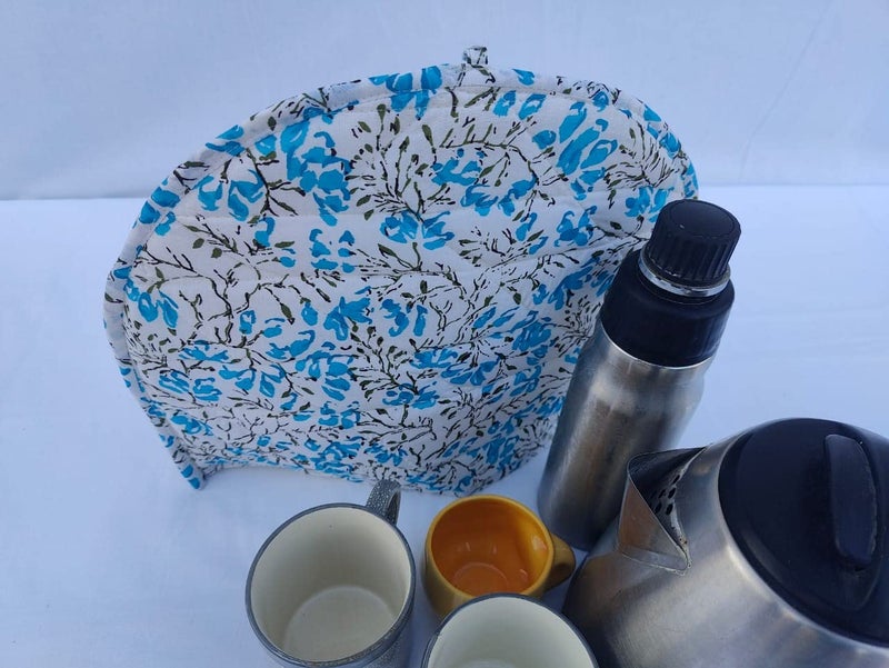 Malan Bai Mandala Tea Cozy Cover Hand Block Winter Tea Cozy Cotton Tea Kettle Warmer Pot Cover Hot Coffee Cover Handamde Kitchen Décor Brand: Malan Bai - Image 5