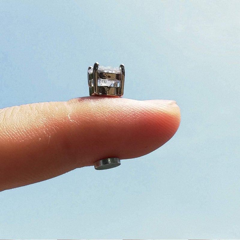 Jstyle 2 Pairs Stainless Steel Magnetic Stud Earrings for Men Women Non-piercing CZ Hypoallergenic 5-8MM - Image 5