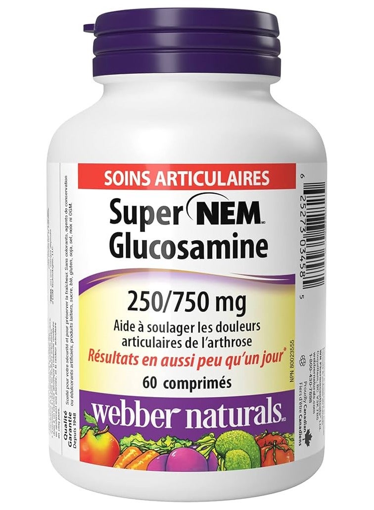Webber Naturals Glucosamine with NEM 750/250 mg 60 tablets