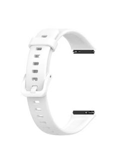 Zaboon Replacement Band For Huawei Band 7 Solid Color Silicone Watch Band White 