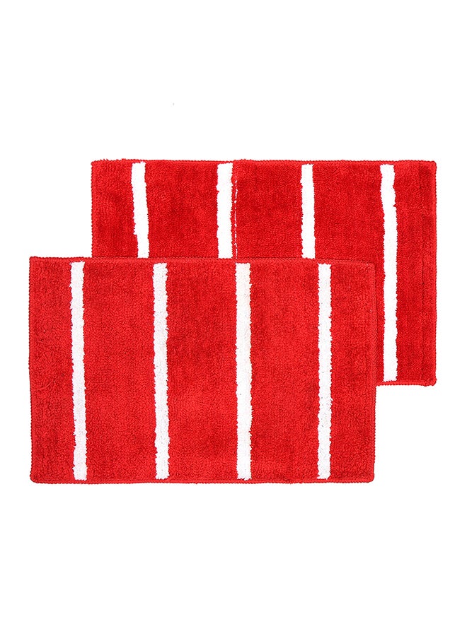 Status Soft Microfiber Anti-Skid Bath Mat/Room Enterence/Office Enterence (Multi Color) size -58x38cm Pack of 2 - Image 1