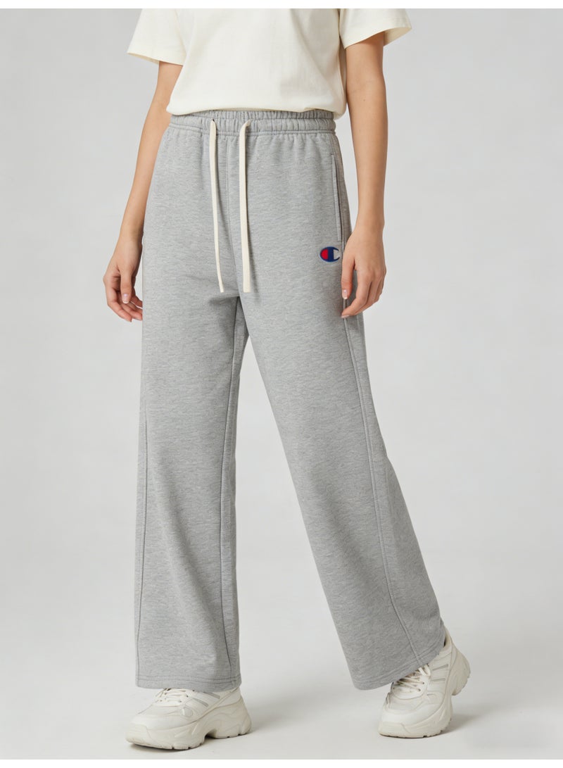 Champion Heather Gray Plus Size Wide Leg Sweatpants - Unisex Comfort Drawstring Trousers for Men & Women - Image 4