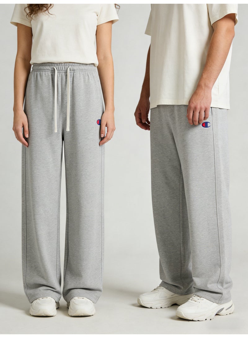 Champion Heather Gray Plus Size Wide Leg Sweatpants - Unisex Comfort Drawstring Trousers for Men & Women - Image 5