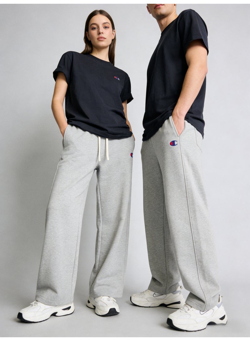 Champion Heather Gray Plus Size Wide Leg Sweatpants - Unisex Comfort Drawstring Trousers for Men & Women - Image 1