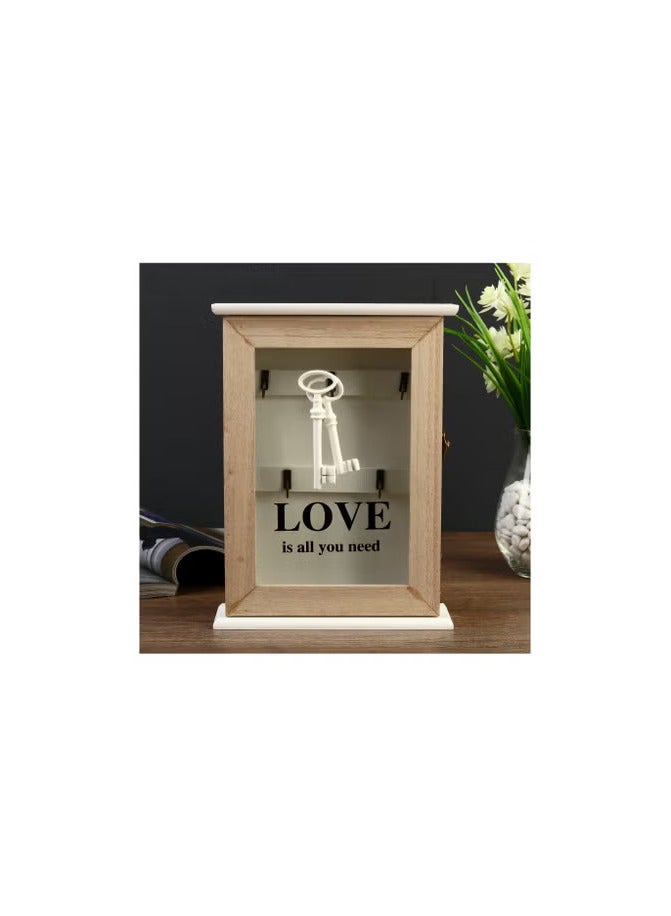 Wooden Wall-Mounted Key Holder – Hook Key Organizer for Home & Office | Decorative Key Storage Box for Entryway, Hallway & Kitchen - Image 1