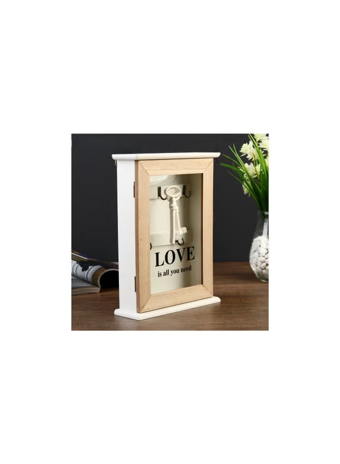 Wooden Wall-Mounted Key Holder – Hook Key Organizer for Home & Office | Decorative Key Storage Box for Entryway, Hallway & Kitchen - Image 2