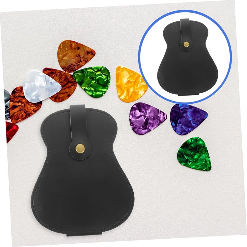 Toyvian Guitar Pick Holder Bag Portable PU Storage Case for Guitar Picks Accessories Multi Functional Guitar Pick Carry Bag Guitar Picks Storage Holder - Image 3