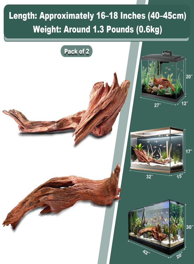HEMYIS Natural Wood Driftwood for Aquarium Fish Tank Decor,Assorted Driftwood Trunk Branch for Reptile Tank Decor (MOP-ZYM Driftwood Branch (16 to19 Inch)-Pack of 2) - Image 3