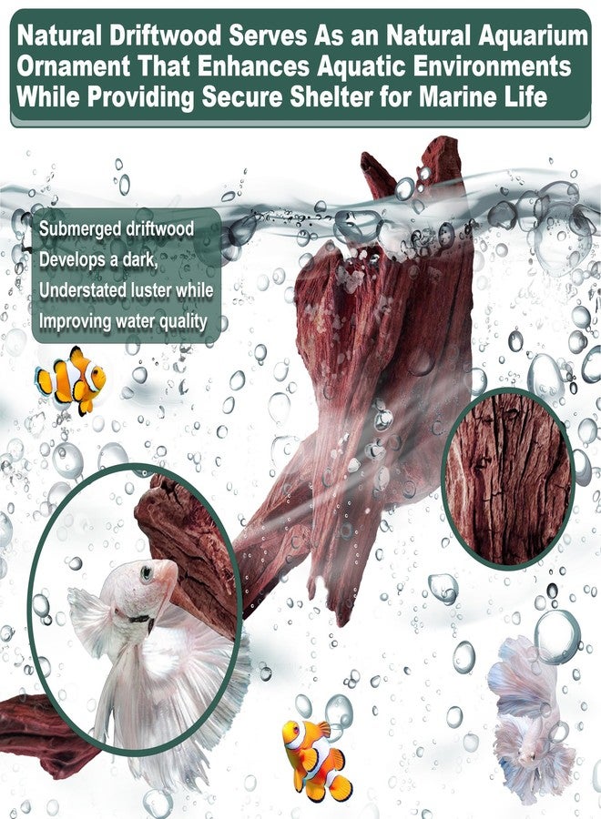 HEMYIS Natural Wood Driftwood for Aquarium Fish Tank Decor,Assorted Driftwood Trunk Branch for Reptile Tank Decor (MOP-ZYM Driftwood Branch (16 to19 Inch)-Pack of 2) - Image 2