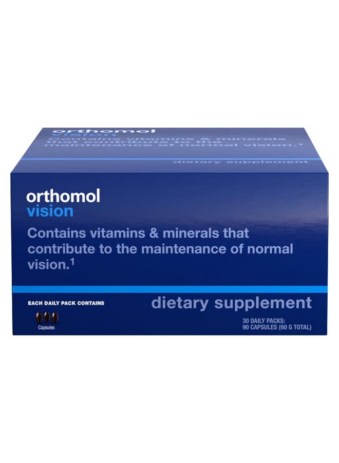 أورثومول Orthomol Vision، إمداد لمدة 30 يومًا، مكمل غذائي شامل لصحة العين يحتوي على مغذيات دقيقة لدعم الرؤية وعافية العين - Image 1
