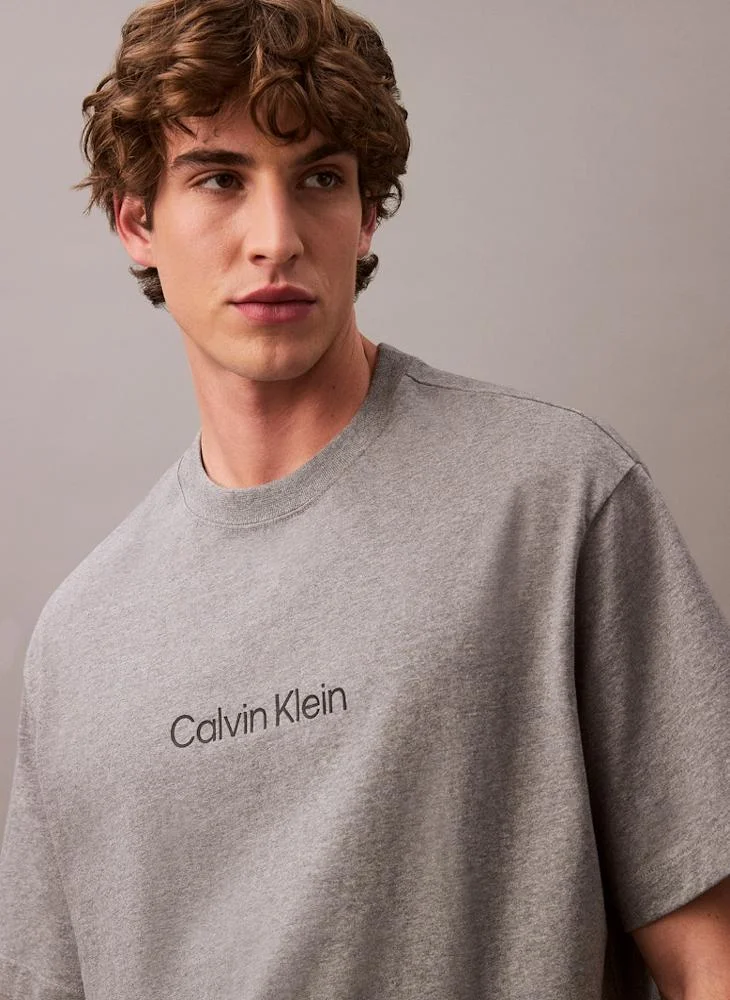 CALVIN KLEIN Logo Relaxed Crew Neck T-Shirt