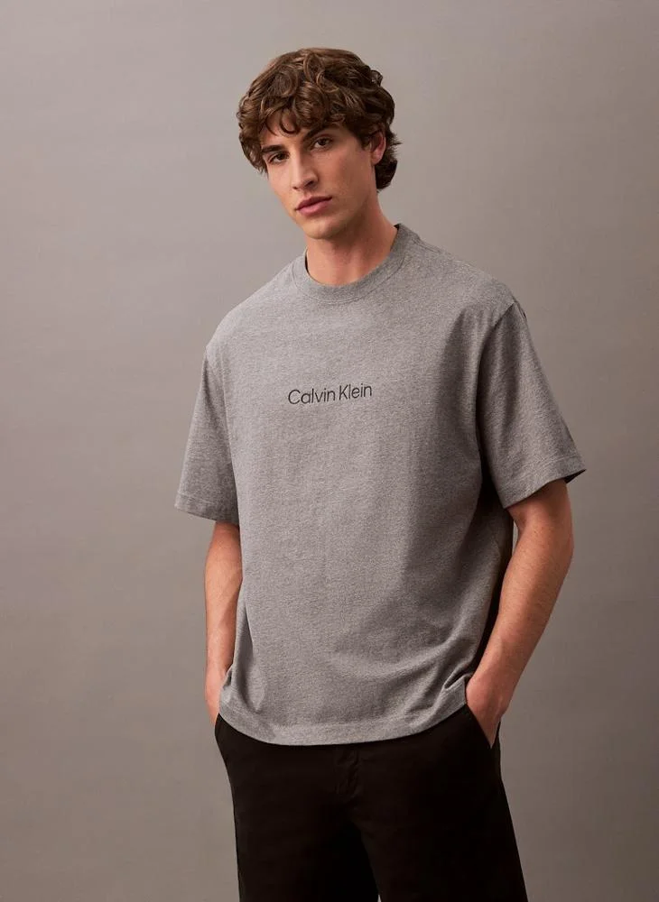 CALVIN KLEIN Logo Relaxed Crew Neck T-Shirt