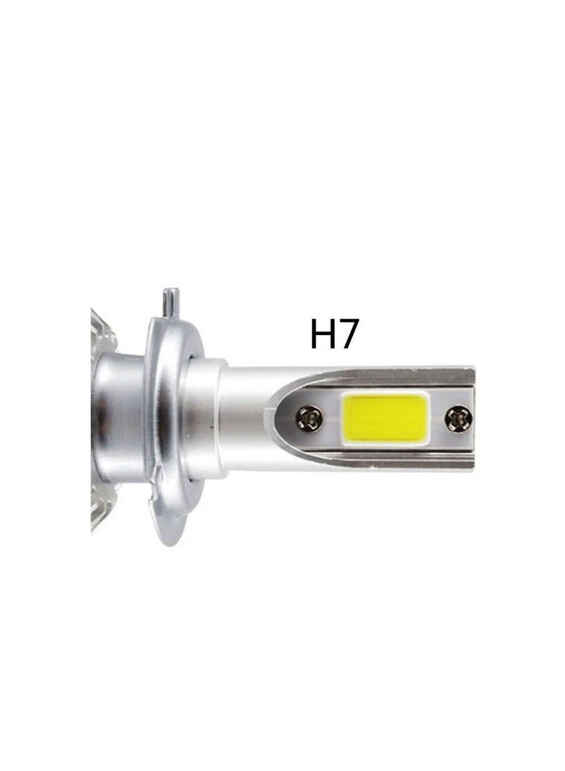 C6 2 Pcs/Set 120W C6 6000K Cold White H7 LED Headlight Bulb 3800LM Beam Car Head Lamp Light - Image 2