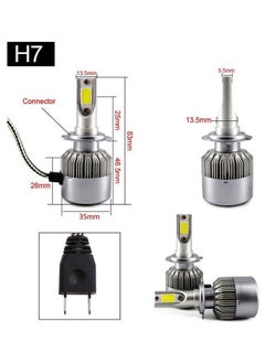 C6 2 Pcs/Set 120W C6 6000K Cold White H7 LED Headlight Bulb 3800LM Beam Car Head Lamp Light  - Image 5
