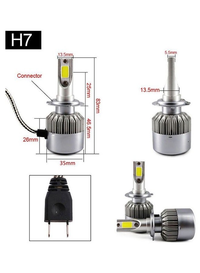 C6 2 Pcs/Set 120W C6 6000K Cold White H7 LED Headlight Bulb 3800LM Beam Car Head Lamp Light - Image 5