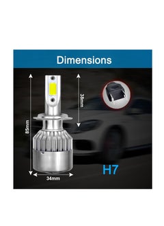 C6 2 Pcs/Set 120W C6 6000K Cold White H7 LED Headlight Bulb 3800LM Beam Car Head Lamp Light  - Image 4