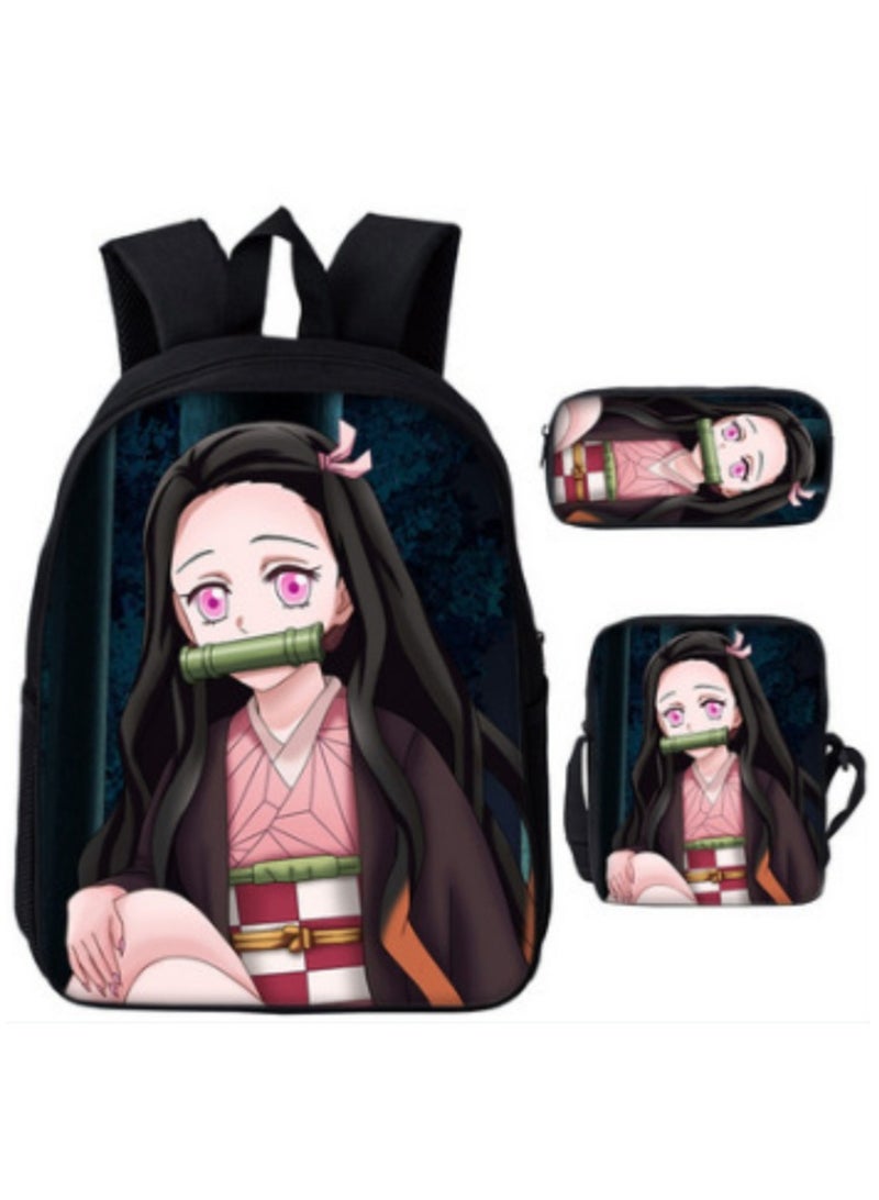 Anime cartoon large capacity backpack, student backpack, children's backpack, digital printed Oxford cloth backpack, unisex - Image 1
