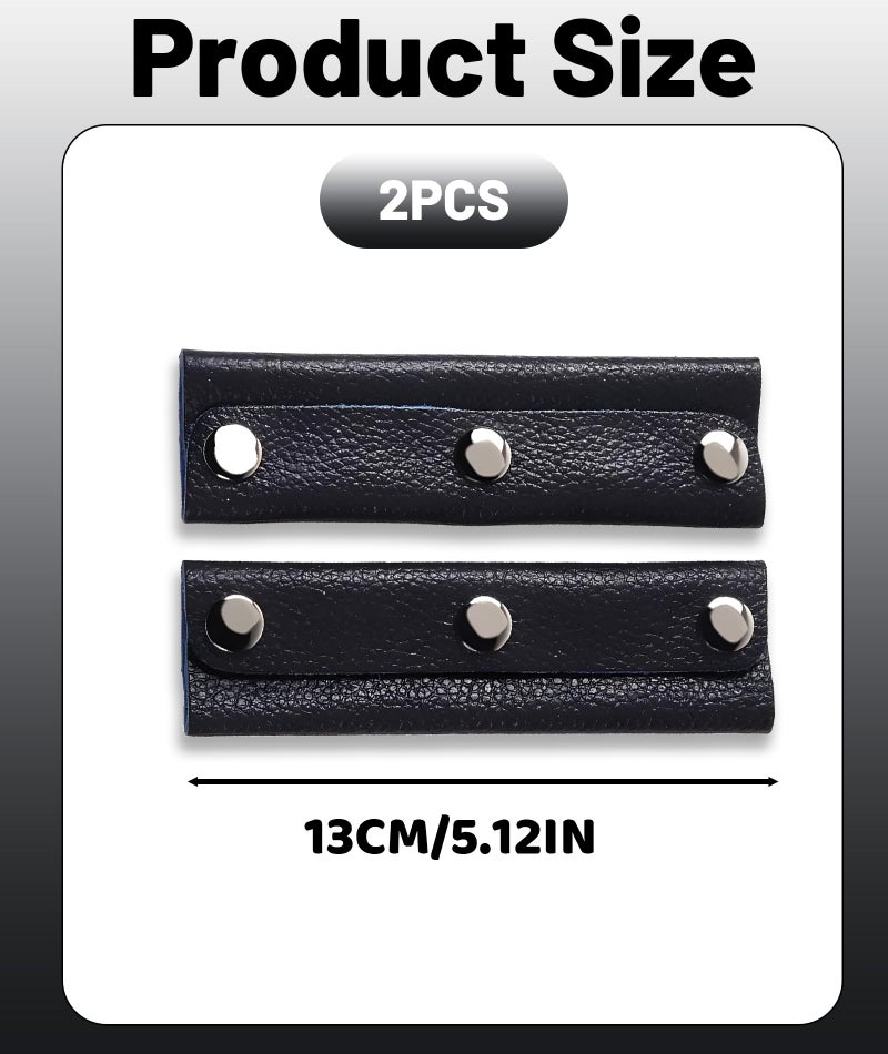 BdelrinQue 2 Pcs Luggage Handle Wrap, Handbag Cover Protector for Women, Black Handle Protectors for Travel Bags Suitable for Prevent Strap Wear - Image 2