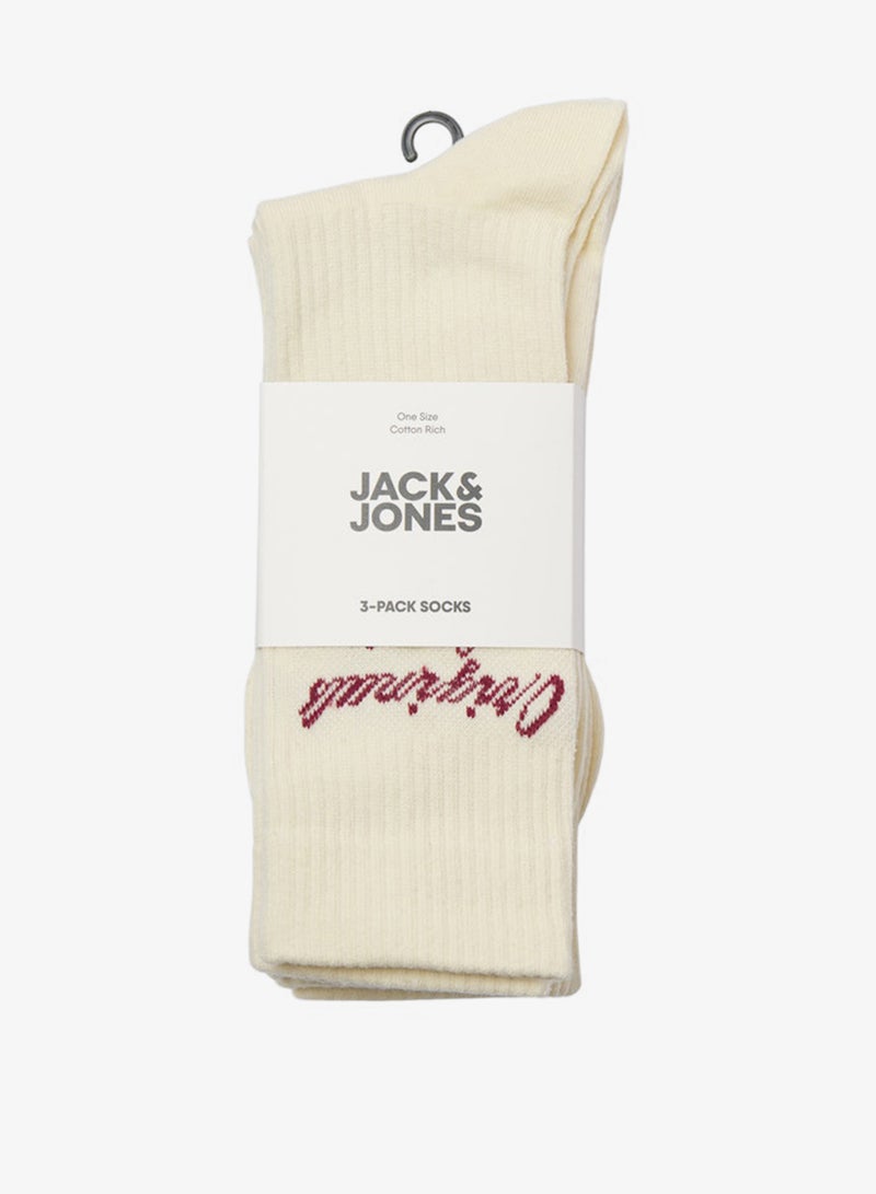 Jack & Jones Junior Youth 3 Pack Of Logo Crew Socks - Image 2