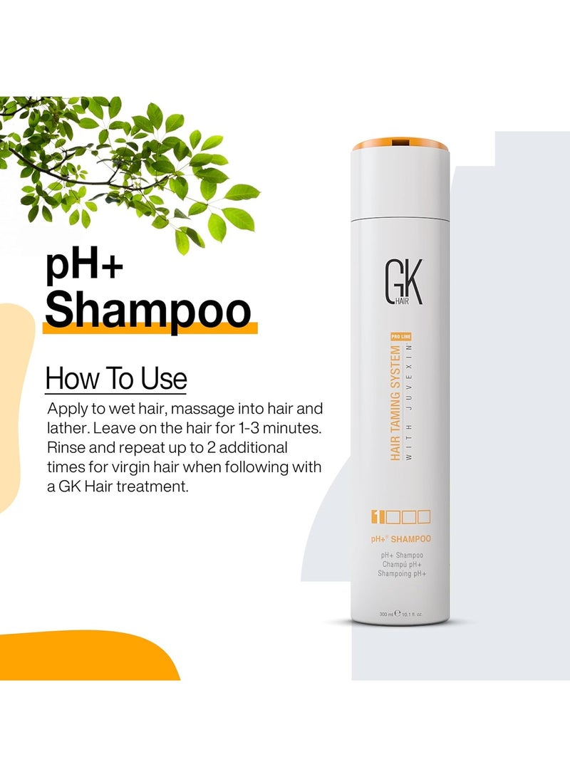 GK Hair Ph+ Pre-Treatment Clarifying Shampoo 300ml/ 10.1 fl. oz. For Deep Cleansing Impurities With Aloe Vera, Vitamins and Natural Oils  - Image 4