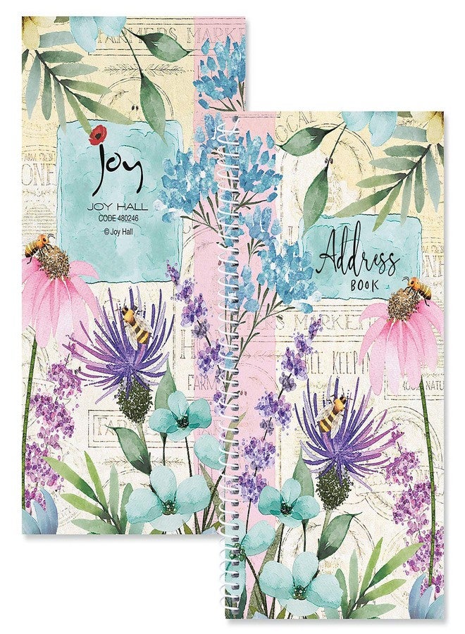 Current Wildflower Sanctuary Address Book-94 Pages;Small 5" x 8-1/2" Size for Purse or Office,Spiral Bound Soft Cover Organizer for Contacts,Addresses,Email, & Phone Numbers + 50 Replacement Stickers - Image 4
