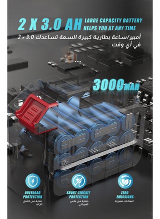 مجموعة أدوات الطاقة ULHYC، مجموعة مفاتيح التأثير القوية بدون فرشاة والتي تعمل ببطارية ليثيوم أيون، أداء عزم الدوران العالي، ملحقات متعددة الوظائف، تعمل على تحسين كفاءة عملك على الفور! - view 4
