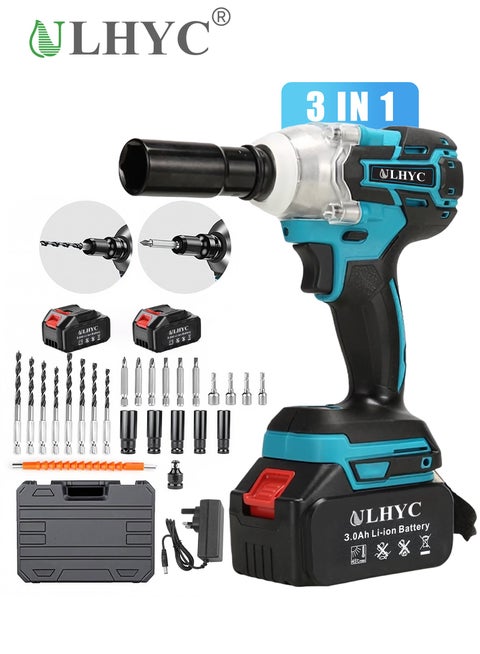 ULHYC Power Tools, powerful  brushless lithium-ion impact wrench set, high torque performance, multi-functional accessories, instantly improve your work efficiency!