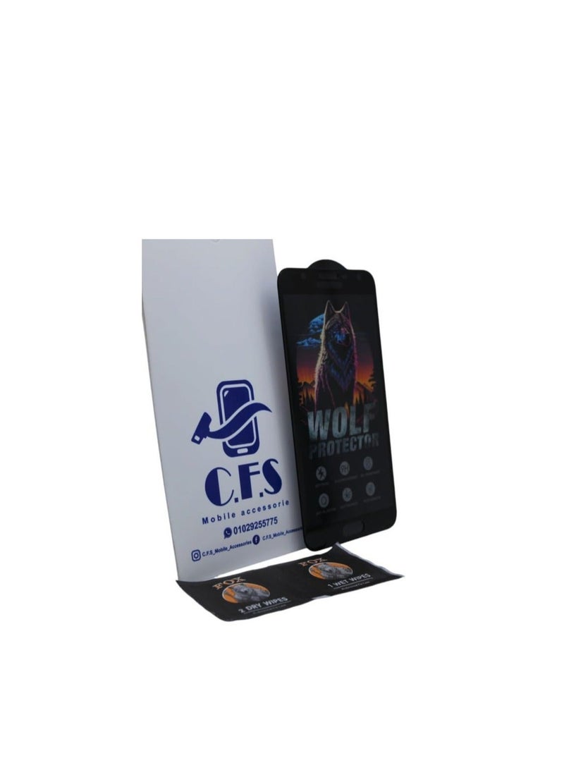 Wolf Protector Design Tempered Glass Screen Protector for Samsung Galaxy J7 - Clear & Black - Image 2