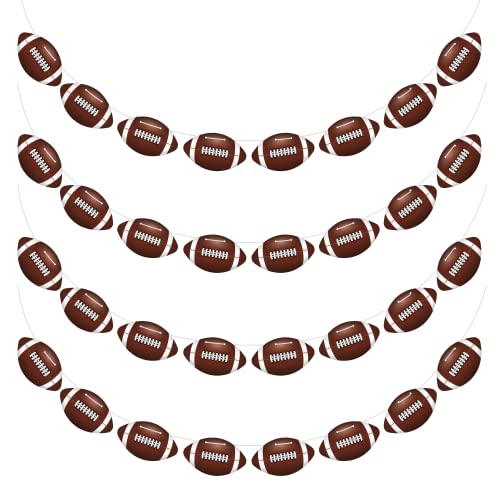 Venicor 4PC - Football Party Decorations - Football Banner - Football Hanging Decorations Decor for Themed Birthday Party Bowl Game Fans Home Garland Supplies Flag - Image 5