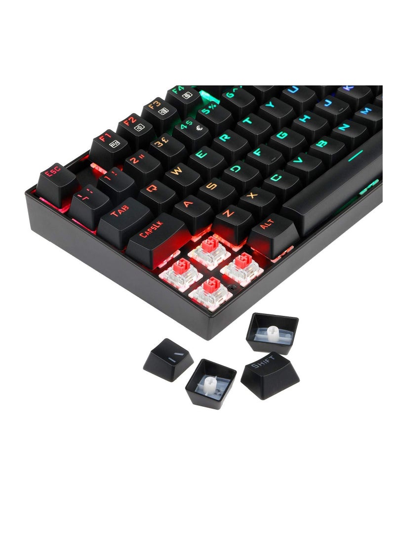 Redragon Kumara K552-RGB Compact 87 Keys RGB Backlit Mechanical Gaming Keyboard - Blue Switch