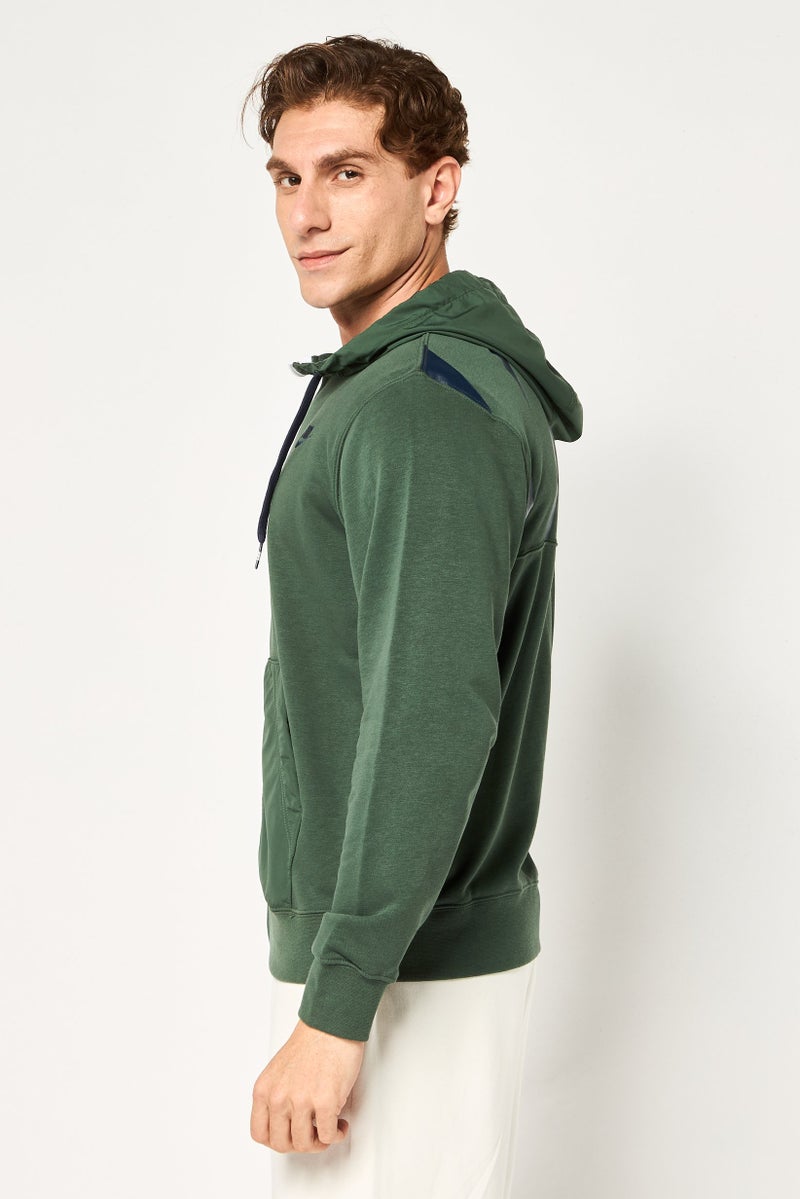 Nike Men Standard Fit Long Sleeve Training Hoodie, Green - Image 4