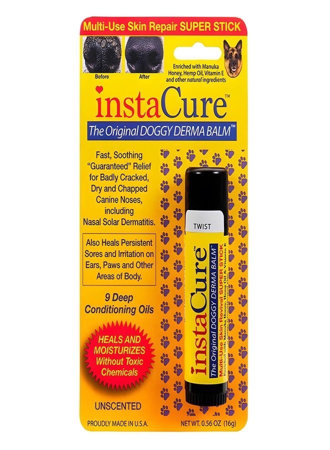 INSTACURE Doggy Derma Balm Jumbo-Sized Skin Repair Stick w/Manuka Honey. Soothes & Heals Dog's Dry Cracked Noses, Paws, Bulldog Wrinkles 100% Natural (1-Pack) - Image 1
