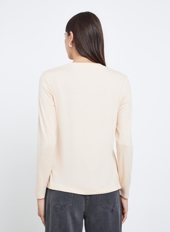 Take Two Beige Tis The Season Graphic Print T-Shirt - Image 4