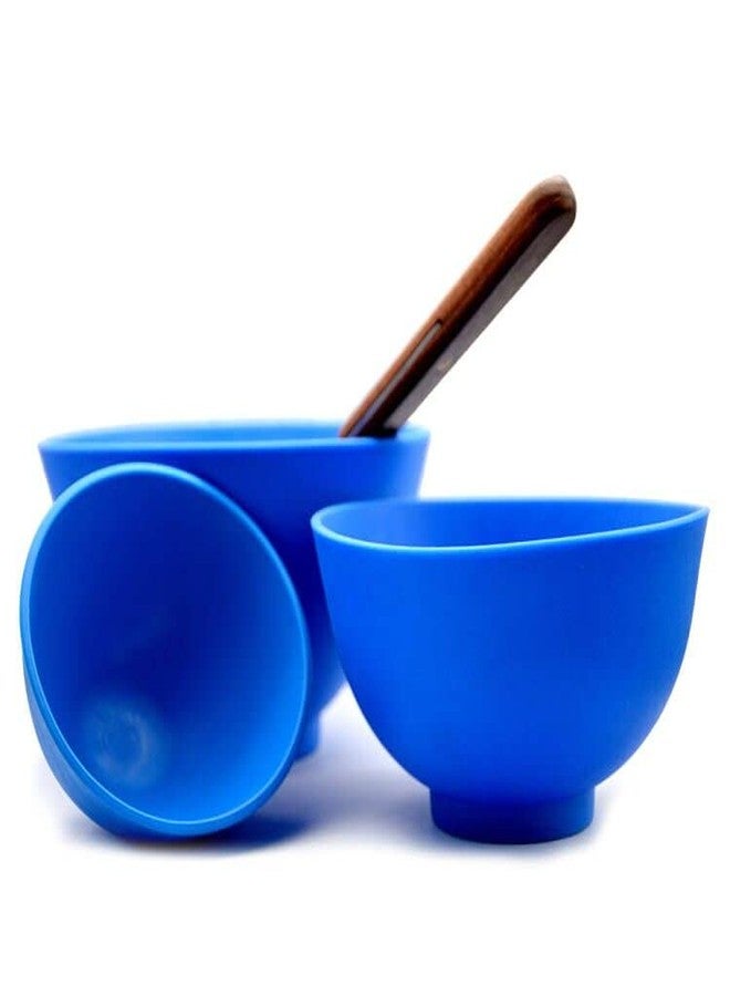 VIBURISH Lab Flexible Alginate Rubber Mixing Bowls Small/Medium/Large/Extra Large for Plaster and one Spatula (3) - Image 1