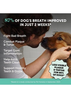 Pet Honesty Pet Honesty Dog Breath Freshener Dental Powder for Teeth Cleaning Plaque Off, Dental Care for Dogs, Tartar Remover for Teeth with Natural Herbal Blend + Postbiotics (Mint - 30 Servings)  - Image 2