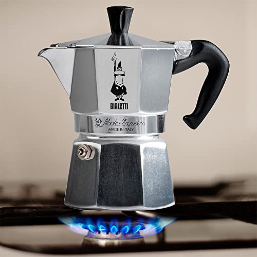 Bialetti Moka Express Iconic Italian Stovetop Espresso Maker (Natural Silver, 6 Cups) - Image 3