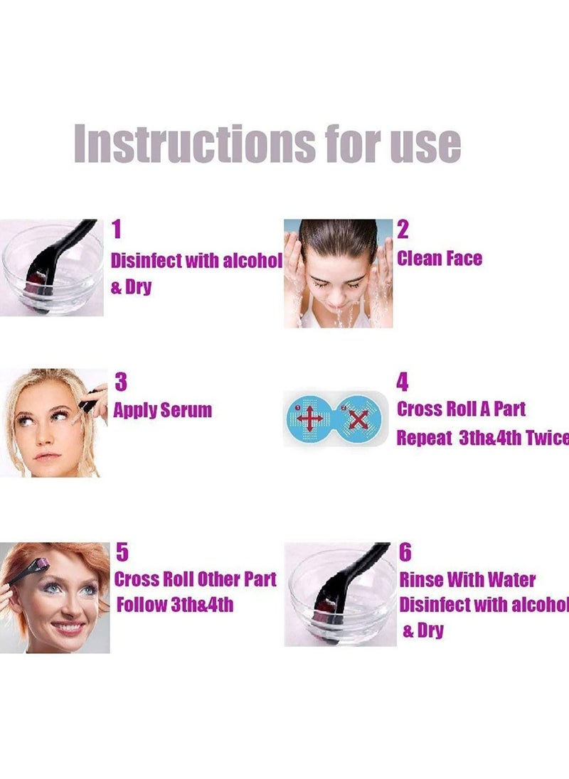 ORiTi 0.3mm  540 Needles Hair Growth Roller,Titanium Micro Wrinkle Anti Aging Acne Scar Stretch Mark Treatment Micro Needling Face Care Massage Tool with Transparent Box  - Image 5