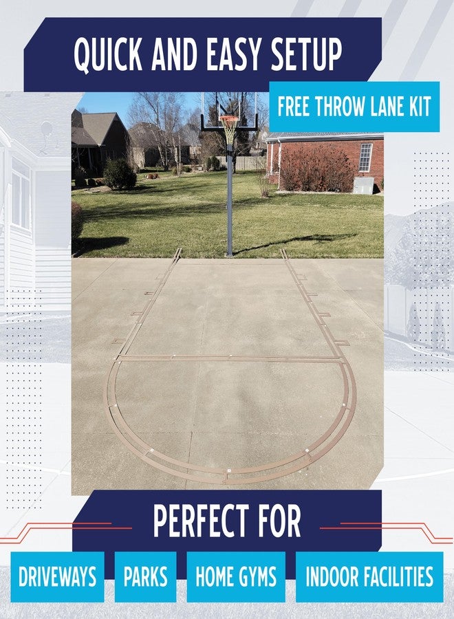 Murray Sporting Goods Basketball Court Marking Stencil Kit Free Throw Lane/Key Only for Driveway, Asphalt or Concrete - Image 2